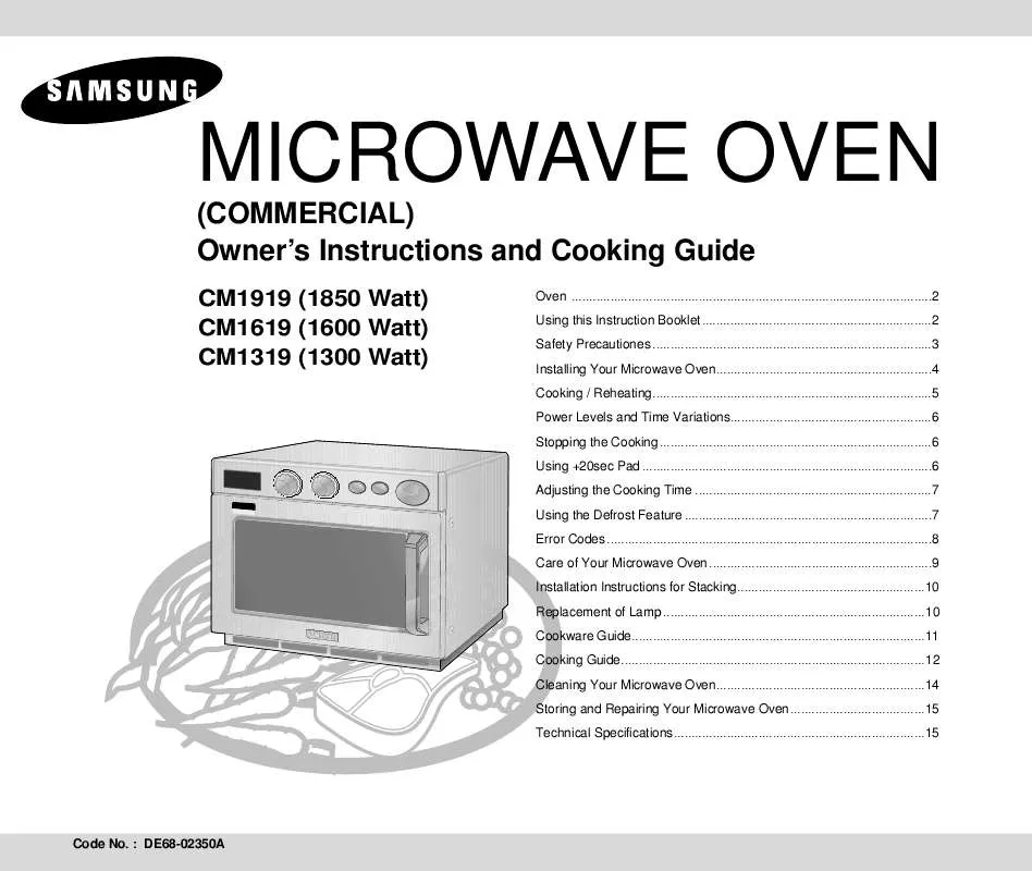 Mode d'emploi SAMSUNG CM1319