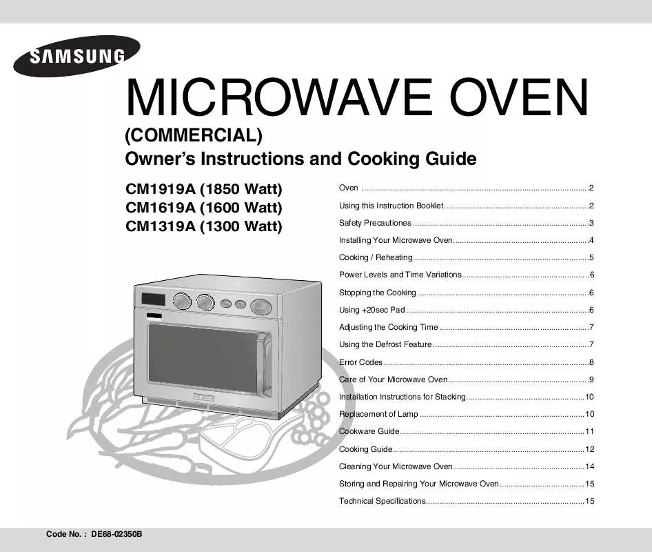 Mode d'emploi SAMSUNG CM1319A