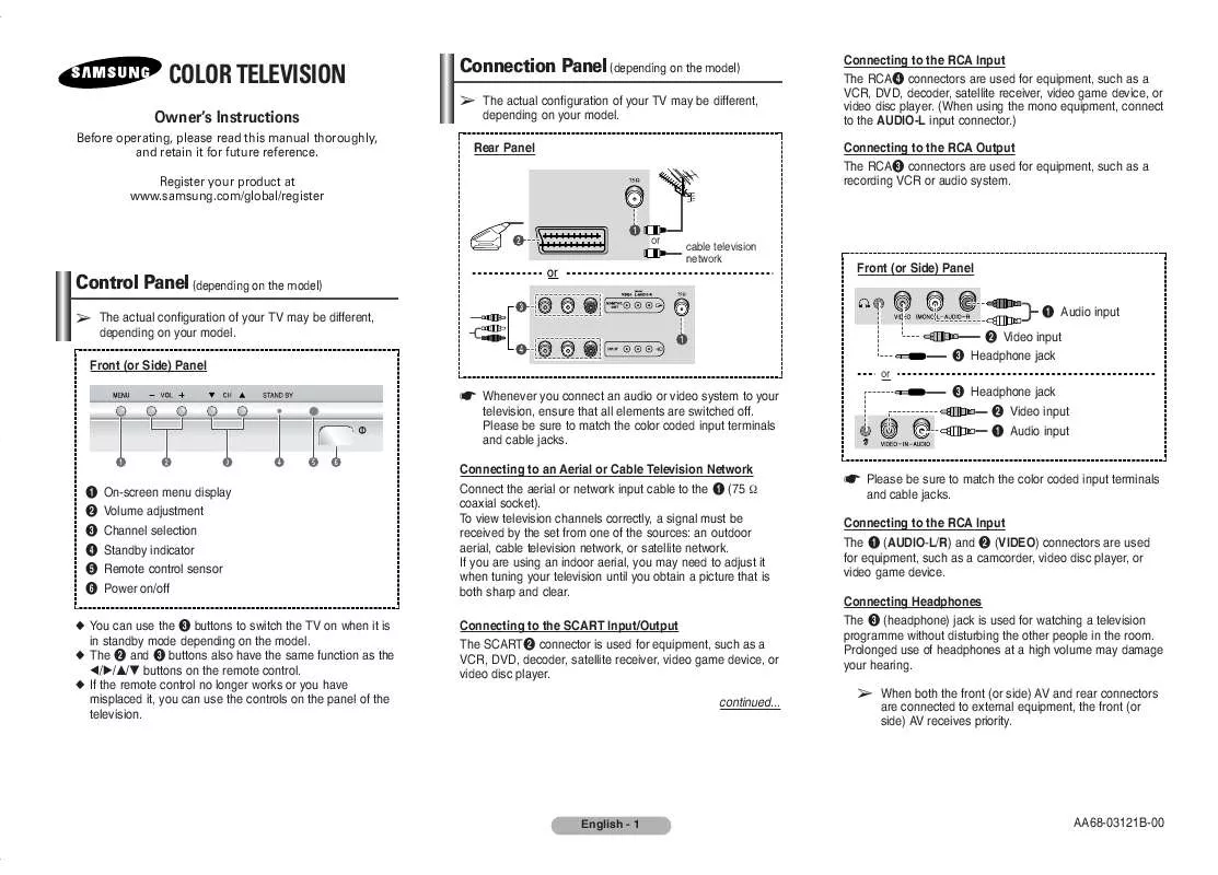 Mode d'emploi SAMSUNG CS-15K30MK