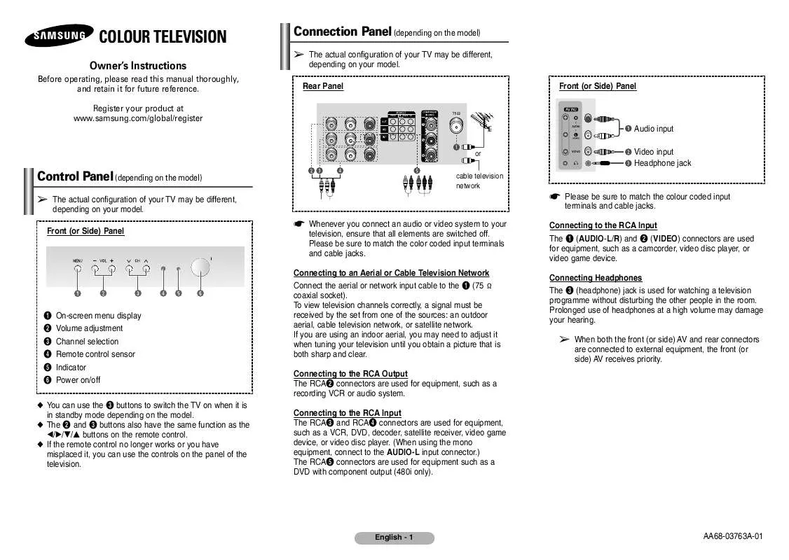 Mode d'emploi SAMSUNG CS-21Z30MQ