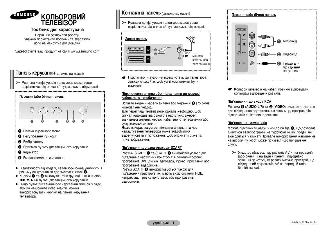 Mode d'emploi SAMSUNG CS-21Z30ZQQ