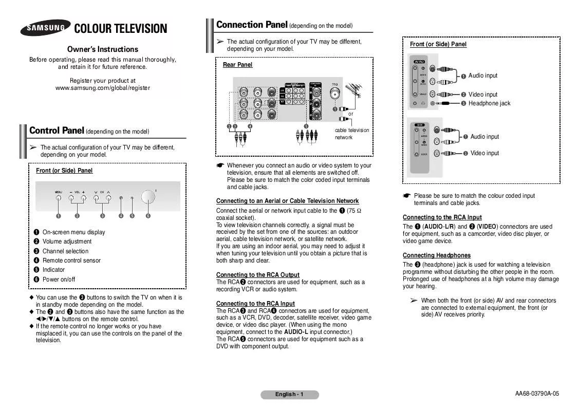 Mode d'emploi SAMSUNG CS-21Z50MQ