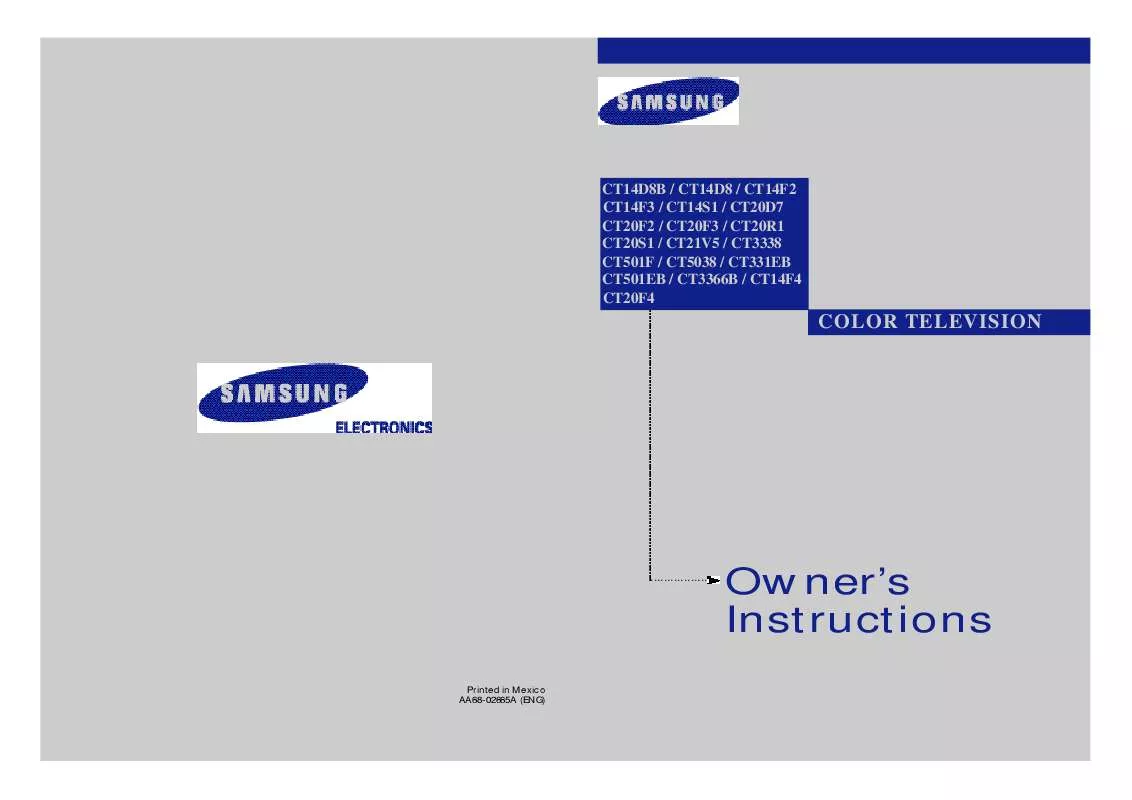 Mode d'emploi SAMSUNG CT-14F3