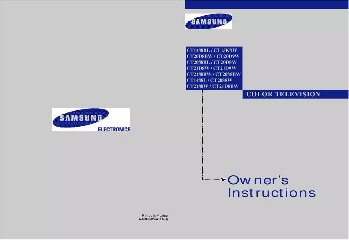 Mode d'emploi SAMSUNG CT-2088BW