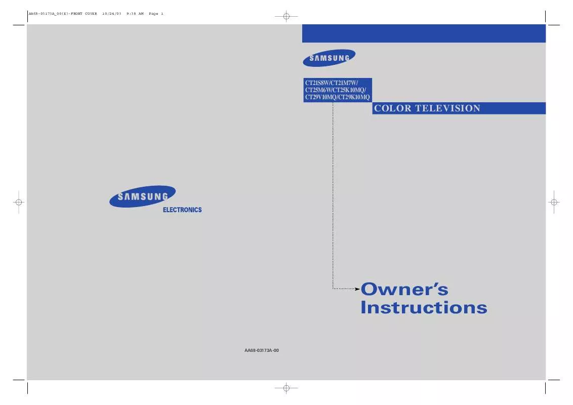 Mode d'emploi SAMSUNG CT-21M7W