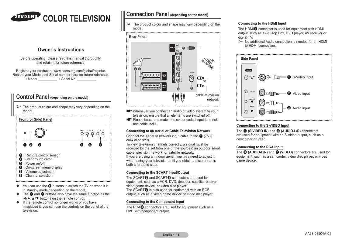 Mode d'emploi SAMSUNG CW-29Z418T