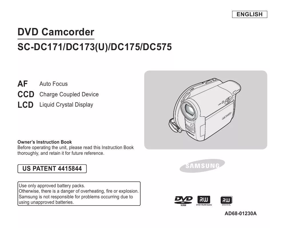 Mode d'emploi SAMSUNG DC173