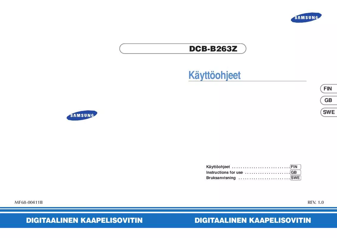 Mode d'emploi SAMSUNG DCB-B263