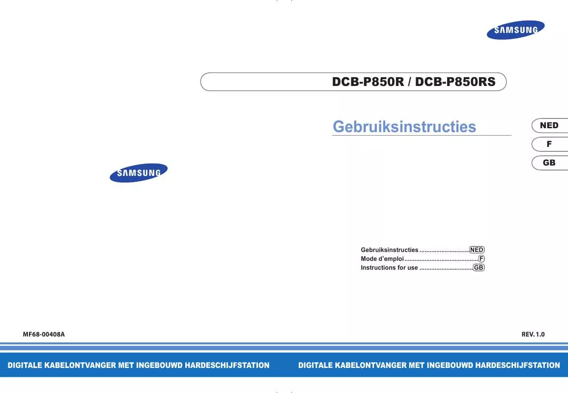 Mode d'emploi SAMSUNG DCB-P850