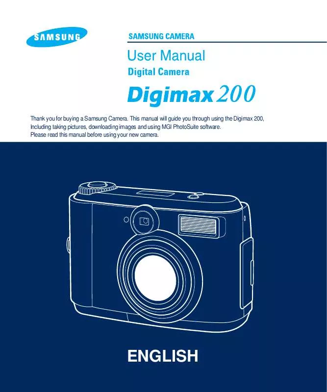 Mode d'emploi SAMSUNG DIGIMAX200