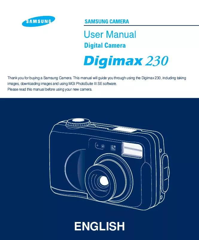 Mode d'emploi SAMSUNG DIGIMAX230