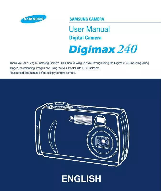 Mode d'emploi SAMSUNG DIGIMAX240