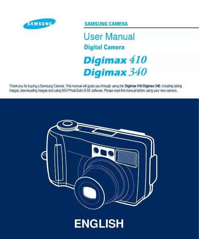 Mode d'emploi SAMSUNG DIGIMAX340