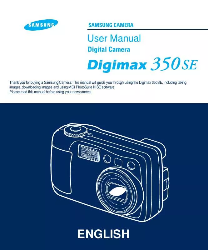 Mode d'emploi SAMSUNG DIGIMAX350 SE