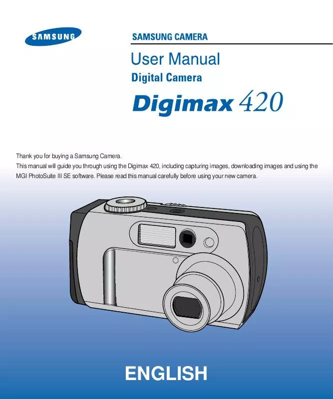 Mode d'emploi SAMSUNG DIGIMAX420