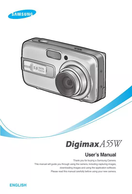 Mode d'emploi SAMSUNG DIGIMAXA55W