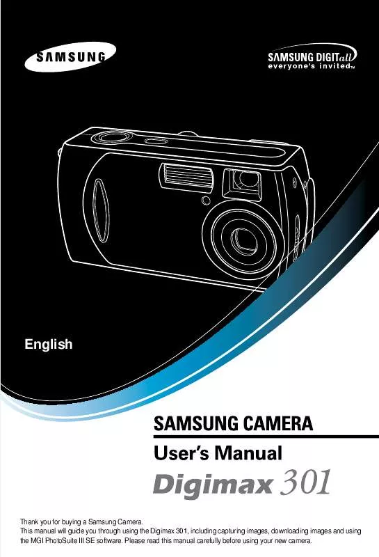 Mode d'emploi SAMSUNG DIGIMAX301