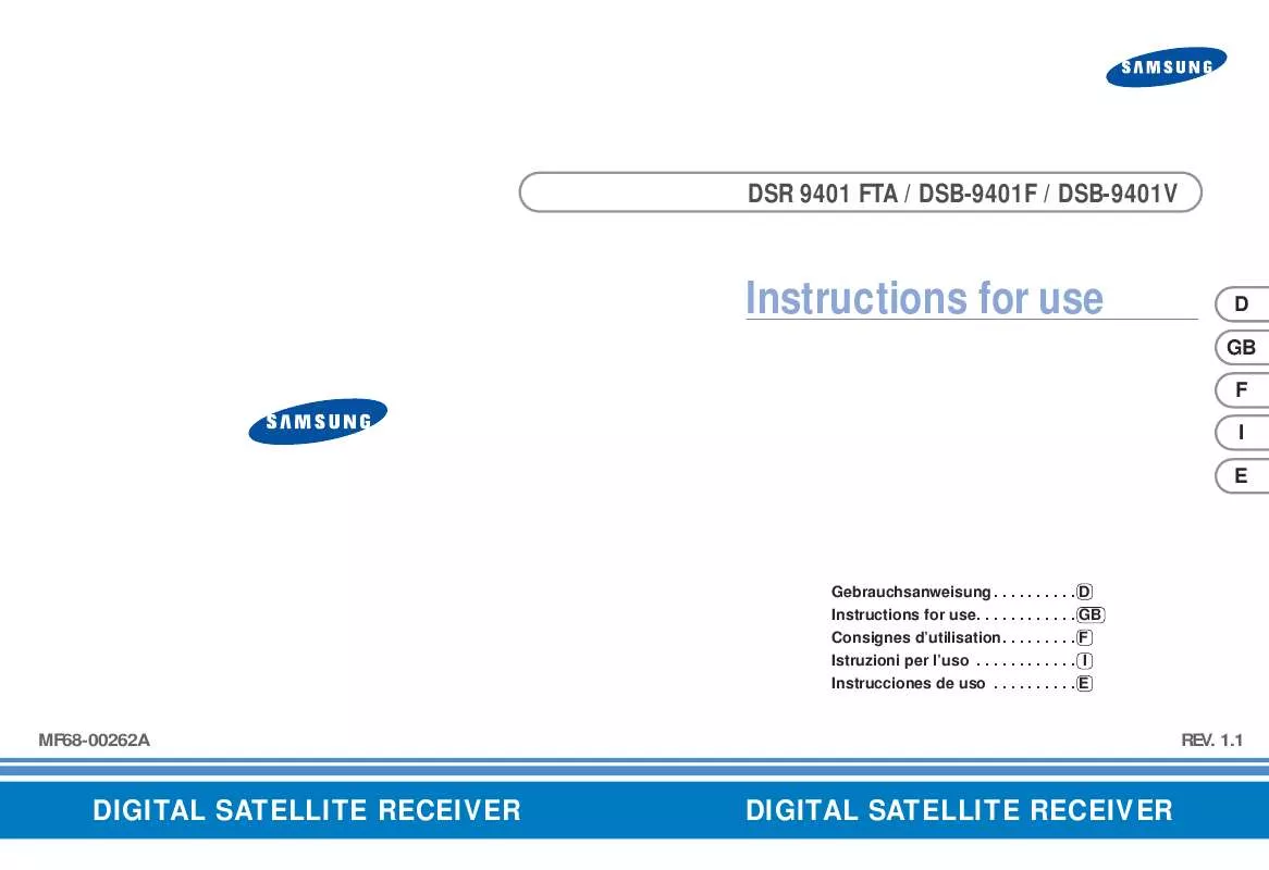 Mode d'emploi SAMSUNG DSB-9401F