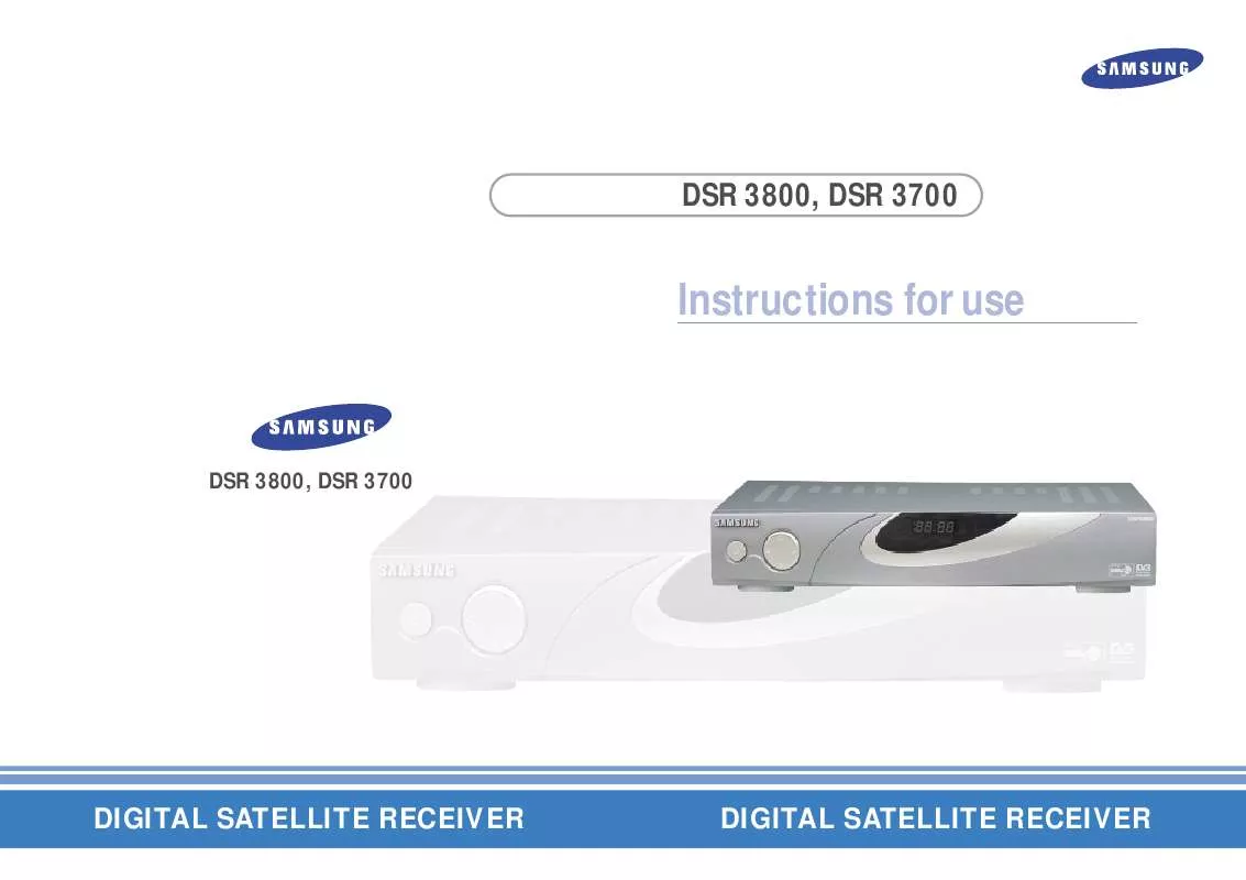 Mode d'emploi SAMSUNG DSR 3700