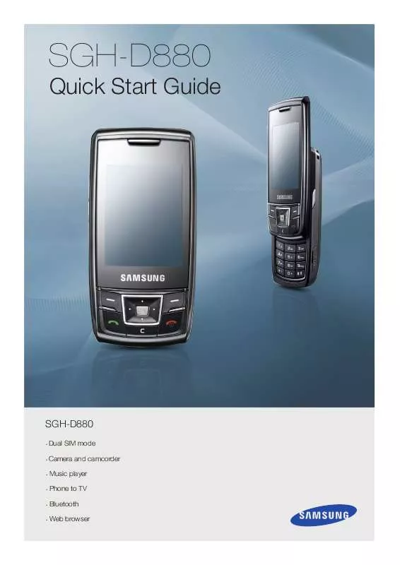 Mode d'emploi SAMSUNG DUOZ D880