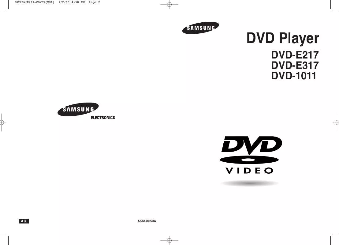 Mode d'emploi SAMSUNG DVD-1011