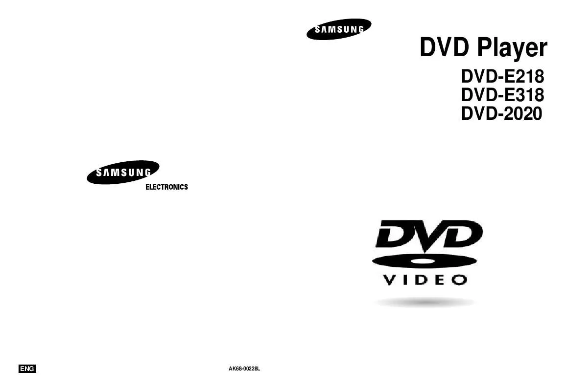 Mode d'emploi SAMSUNG DVD-2020