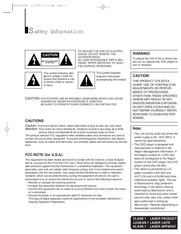 Mode d'emploi SAMSUNG DVD-739