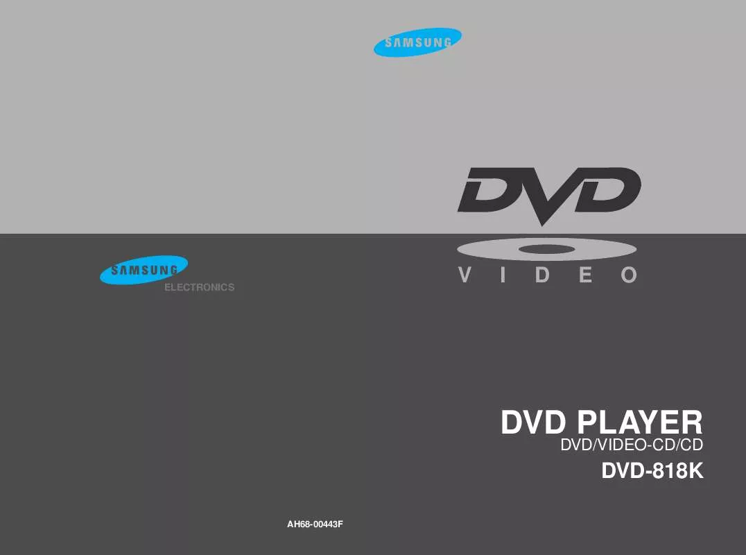 Mode d'emploi SAMSUNG DVD-818K