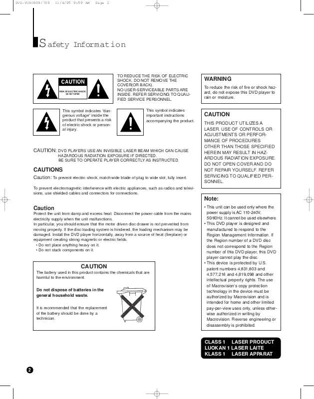 Mode d'emploi SAMSUNG DVD-90942