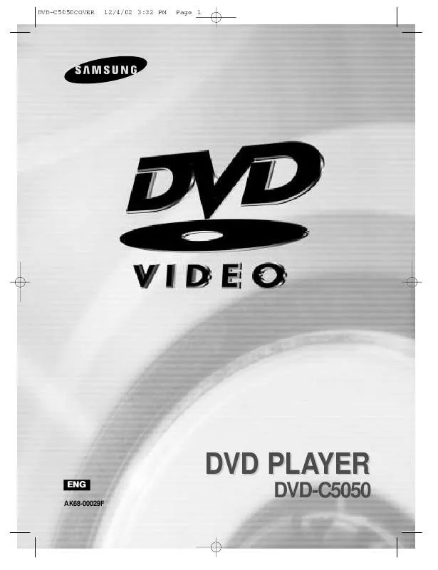 Mode d'emploi SAMSUNG DVD-C5050