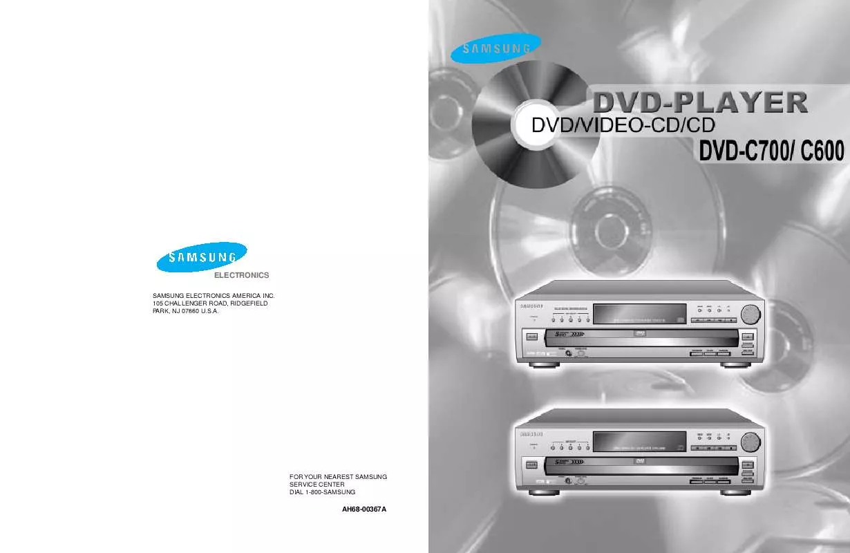 Mode d'emploi SAMSUNG DVD-C600/XAA