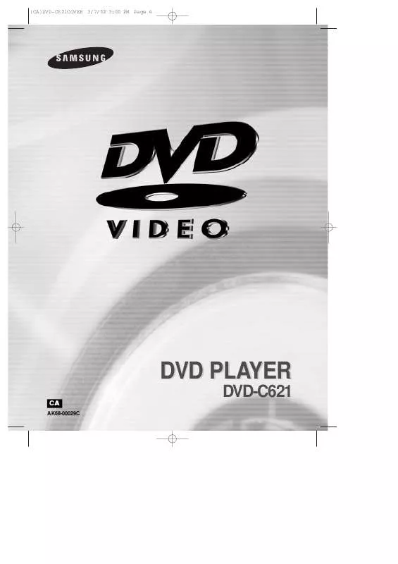 Mode d'emploi SAMSUNG DVD-C621