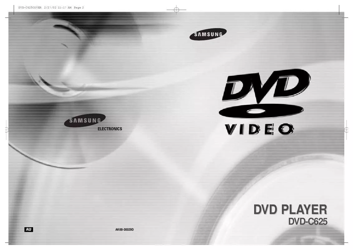 Mode d'emploi SAMSUNG DVD-C625