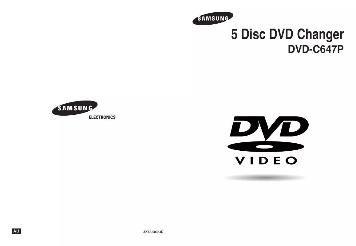 Mode d'emploi SAMSUNG DVD-C647P