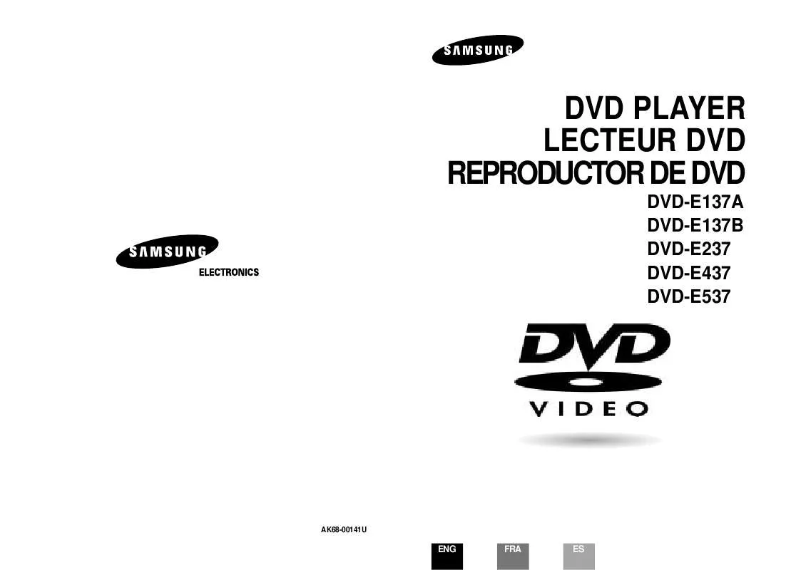 Mode d'emploi SAMSUNG DVD-E137B