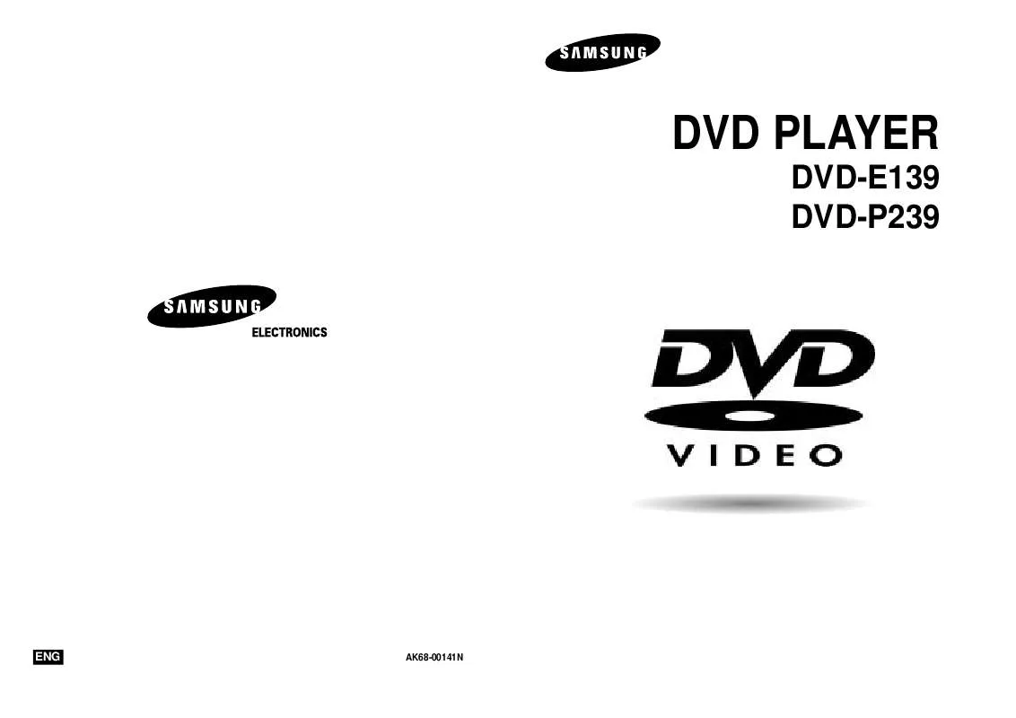 Mode d'emploi SAMSUNG DVD-E139