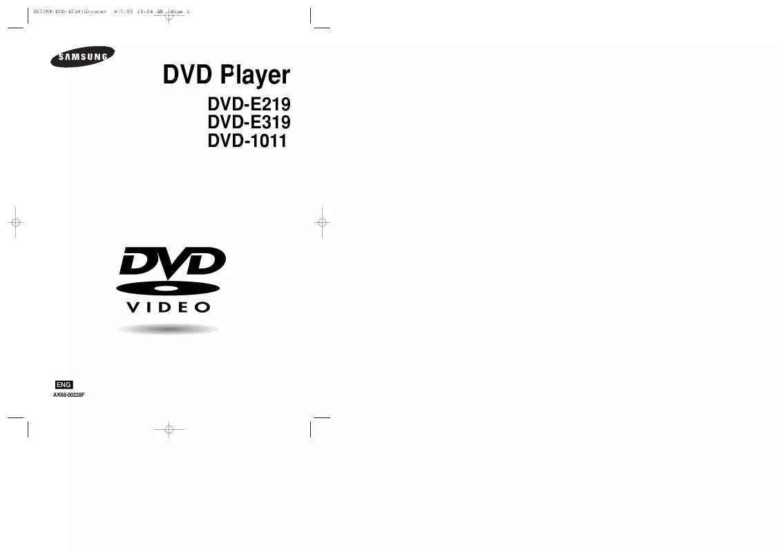 Mode d'emploi SAMSUNG DVD-E319