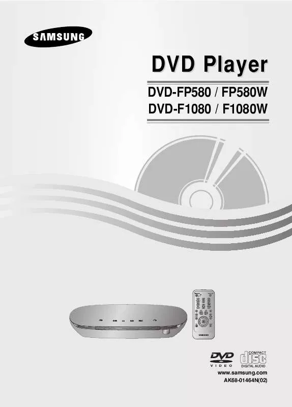 Mode d'emploi SAMSUNG DVD-F1080W