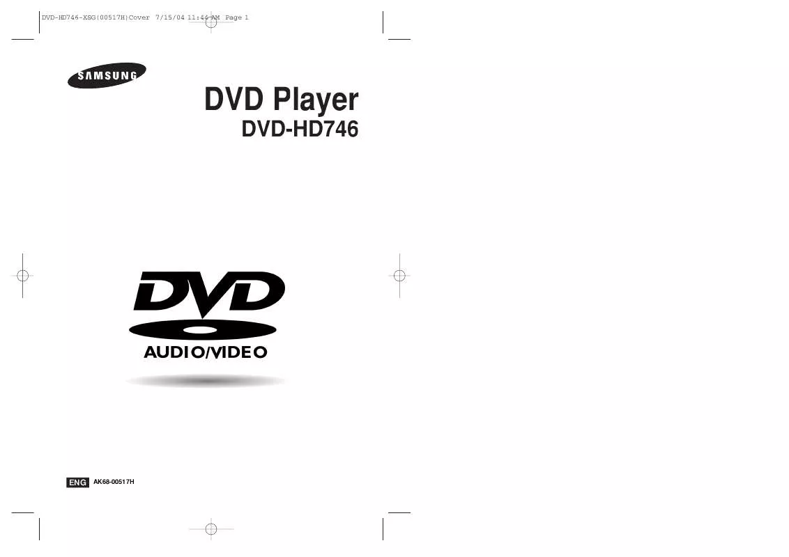 Mode d'emploi SAMSUNG DVD-HD746