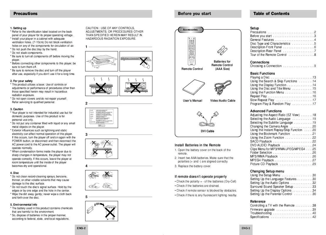 Mode d'emploi SAMSUNG DVD-HD748