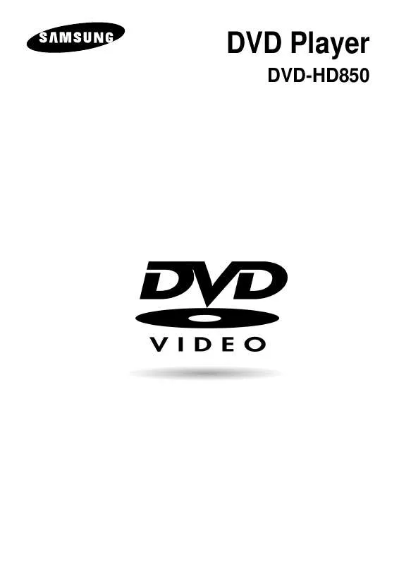 Mode d'emploi SAMSUNG DVD-HD850B