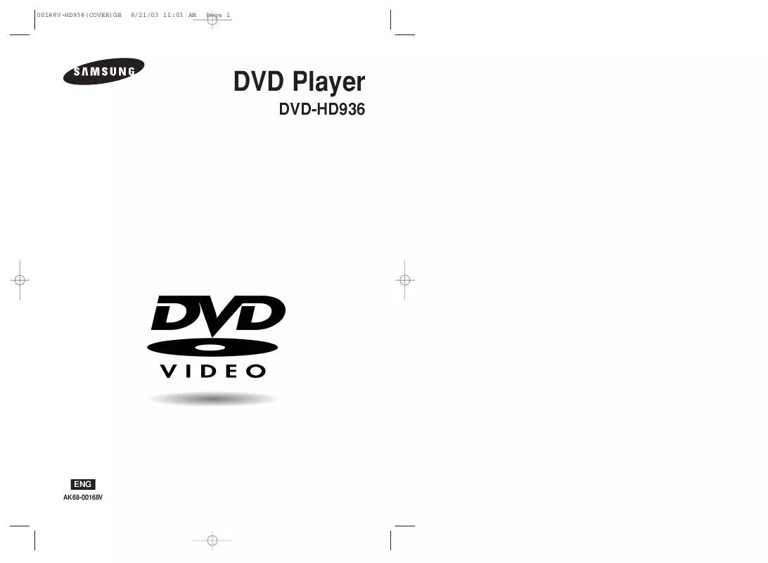 Mode d'emploi SAMSUNG DVD-HD936