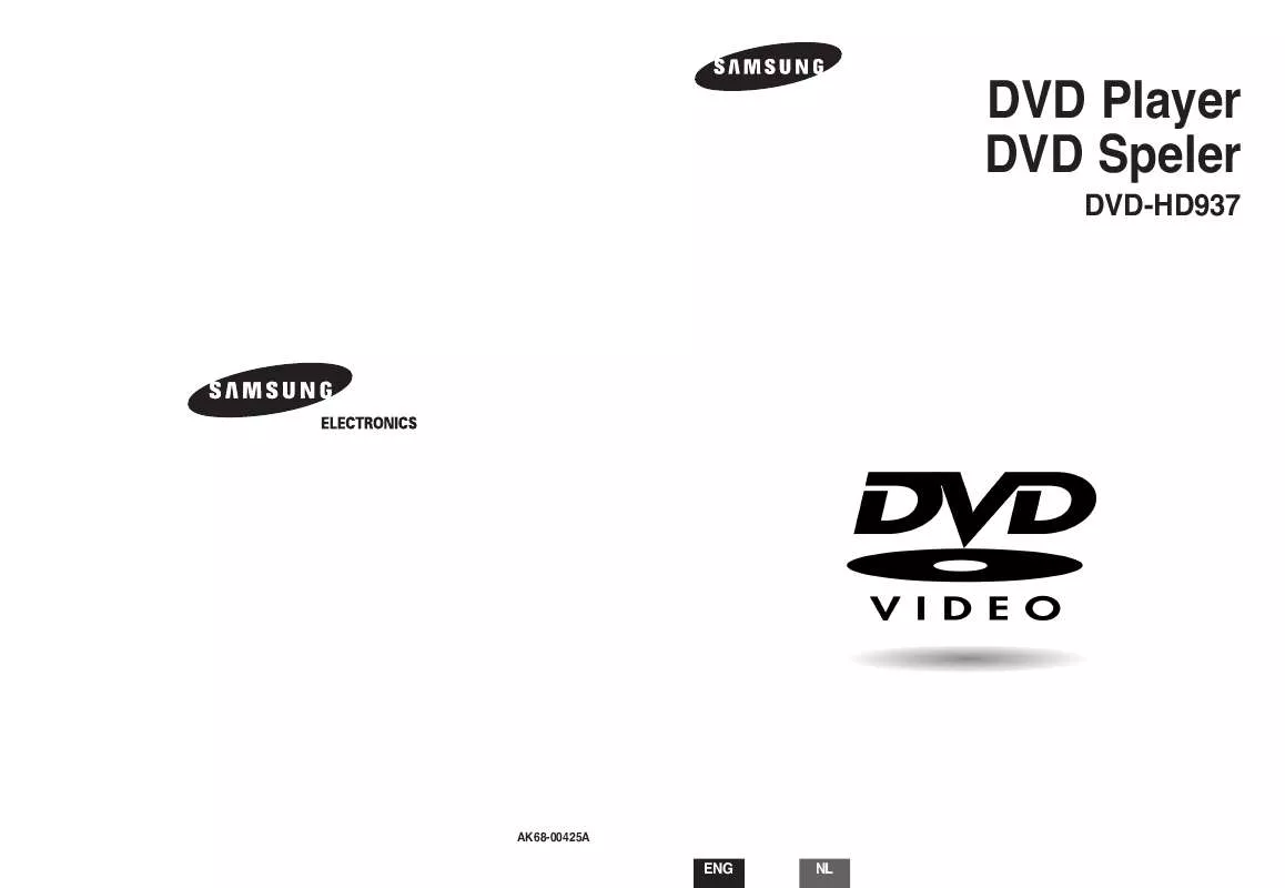 Mode d'emploi SAMSUNG DVD-HD937