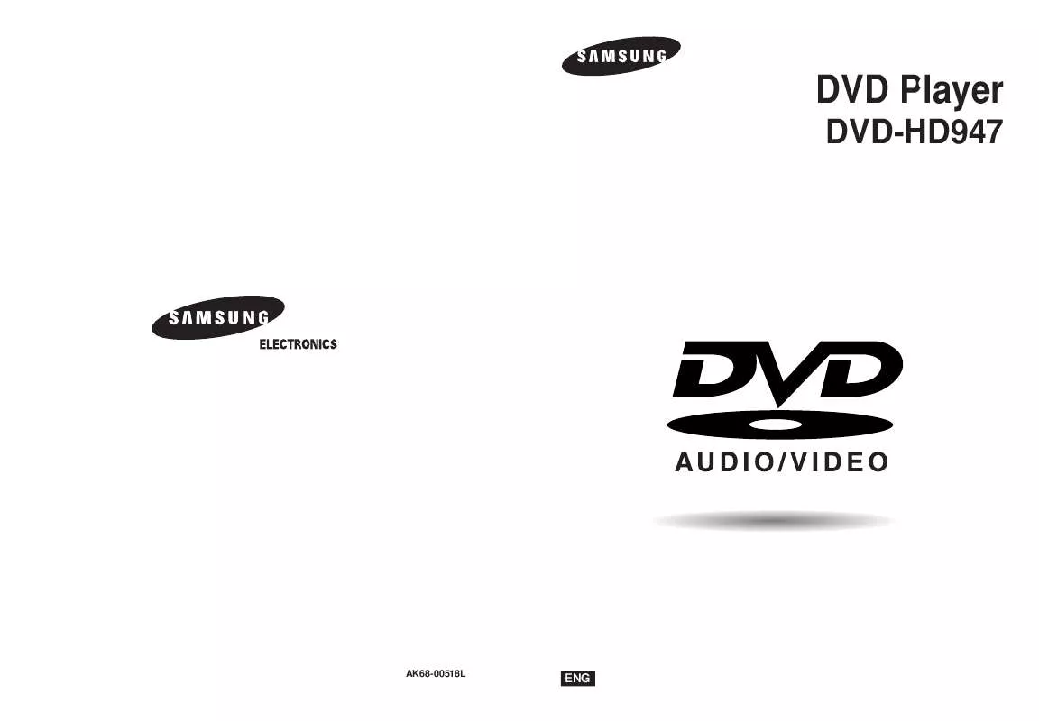 Mode d'emploi SAMSUNG DVD-HD947