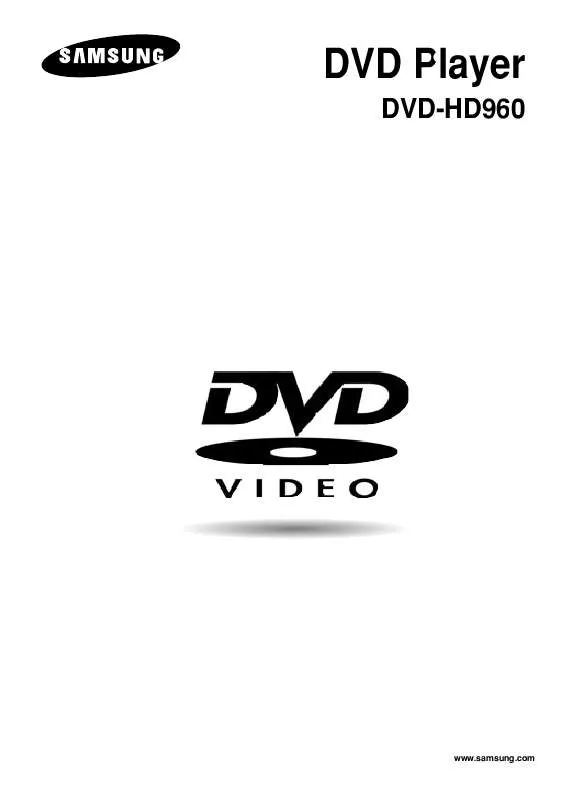 Mode d'emploi SAMSUNG DVD-HD960