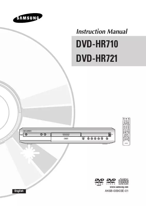 Mode d'emploi SAMSUNG DVD-HR710