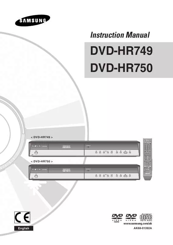 Mode d'emploi SAMSUNG DVD-HR750