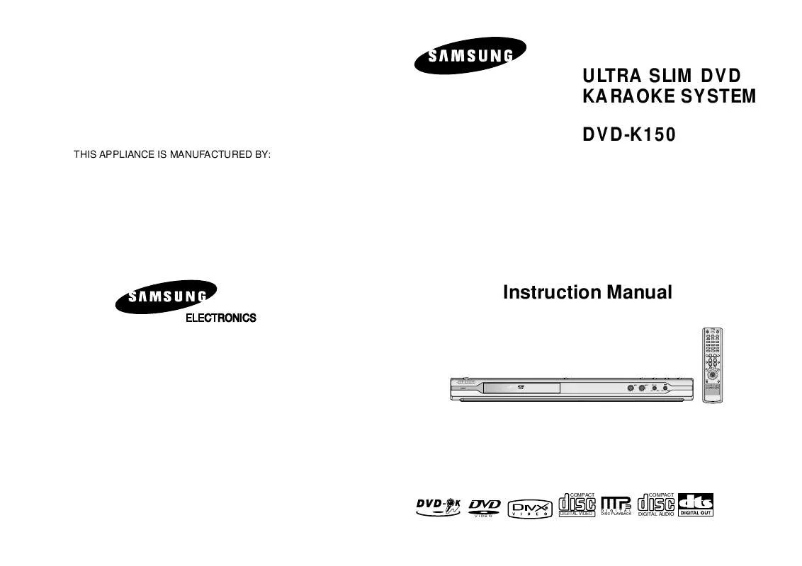 Mode d'emploi SAMSUNG DVD-K150