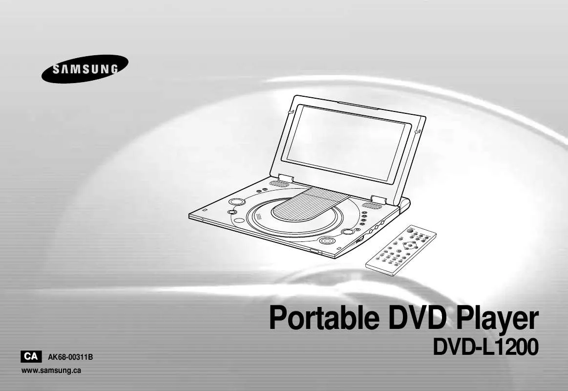 Mode d'emploi SAMSUNG DVD-L1200