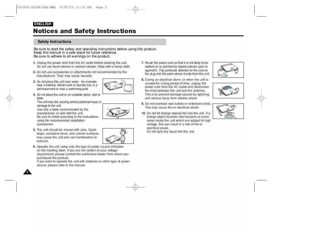 Mode d'emploi SAMSUNG DVD-L200W